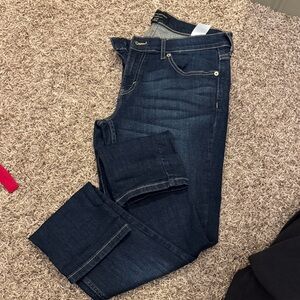 Banana Republic Girlfriend Jeans in Dark Blue Denim